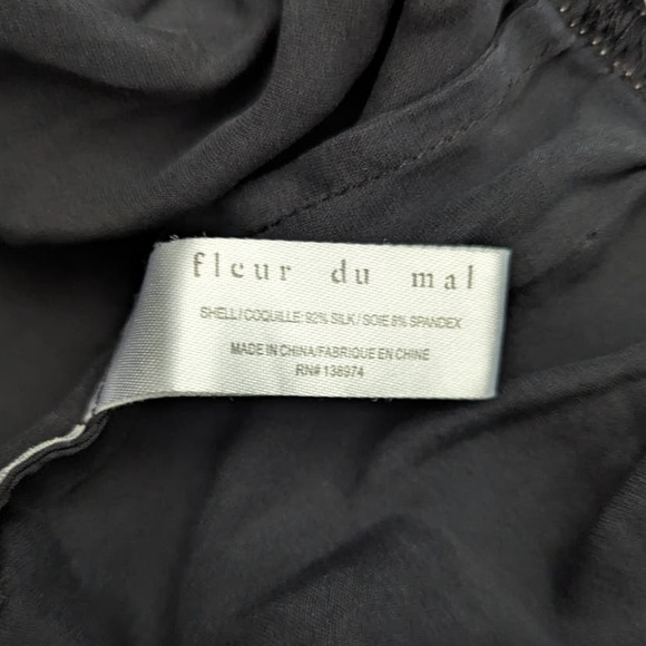 Fleur Du Mal Unisex Washable Silk Boxers in Black, Size Medium - Picture 11 of 11